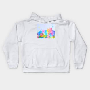 Lyon City - Colorful Skyline Kids Hoodie